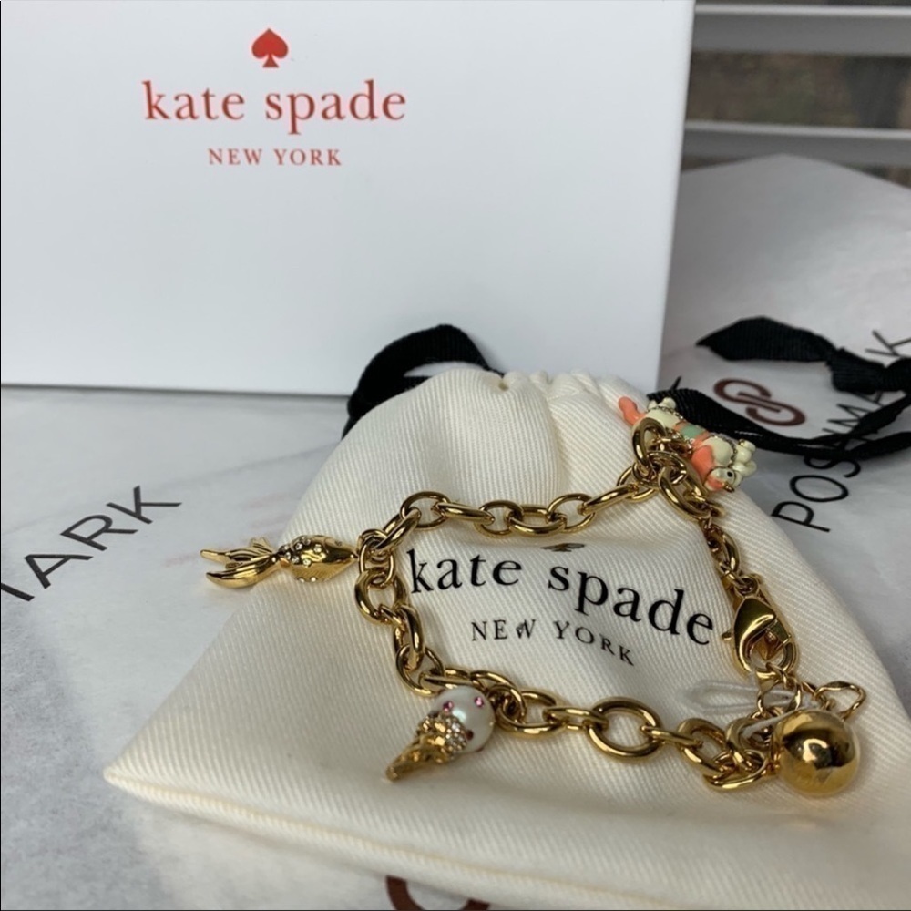 Kate Spade Carnival Unicorn Fish Ice Cream Charm Bracelet (Rare Piece) Nights - Picture 5 of 5